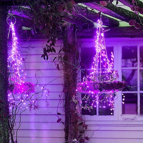 KY线10米100灯圣诞装饰灯串，紫光
