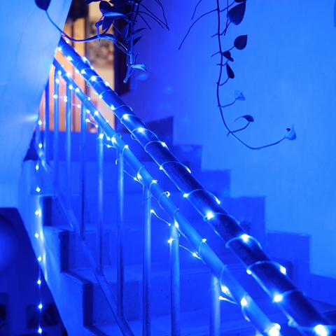 KY线10米100灯圣诞装饰灯串，蓝光